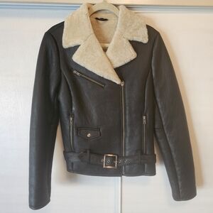 Harley-Davidson Black and Cream Leather Jacket